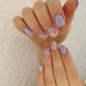 23 Stunning Light Purple Minimalist Nail Design