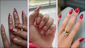 9 Bold Ideas For The Maroon Marbled Nail Design Trend