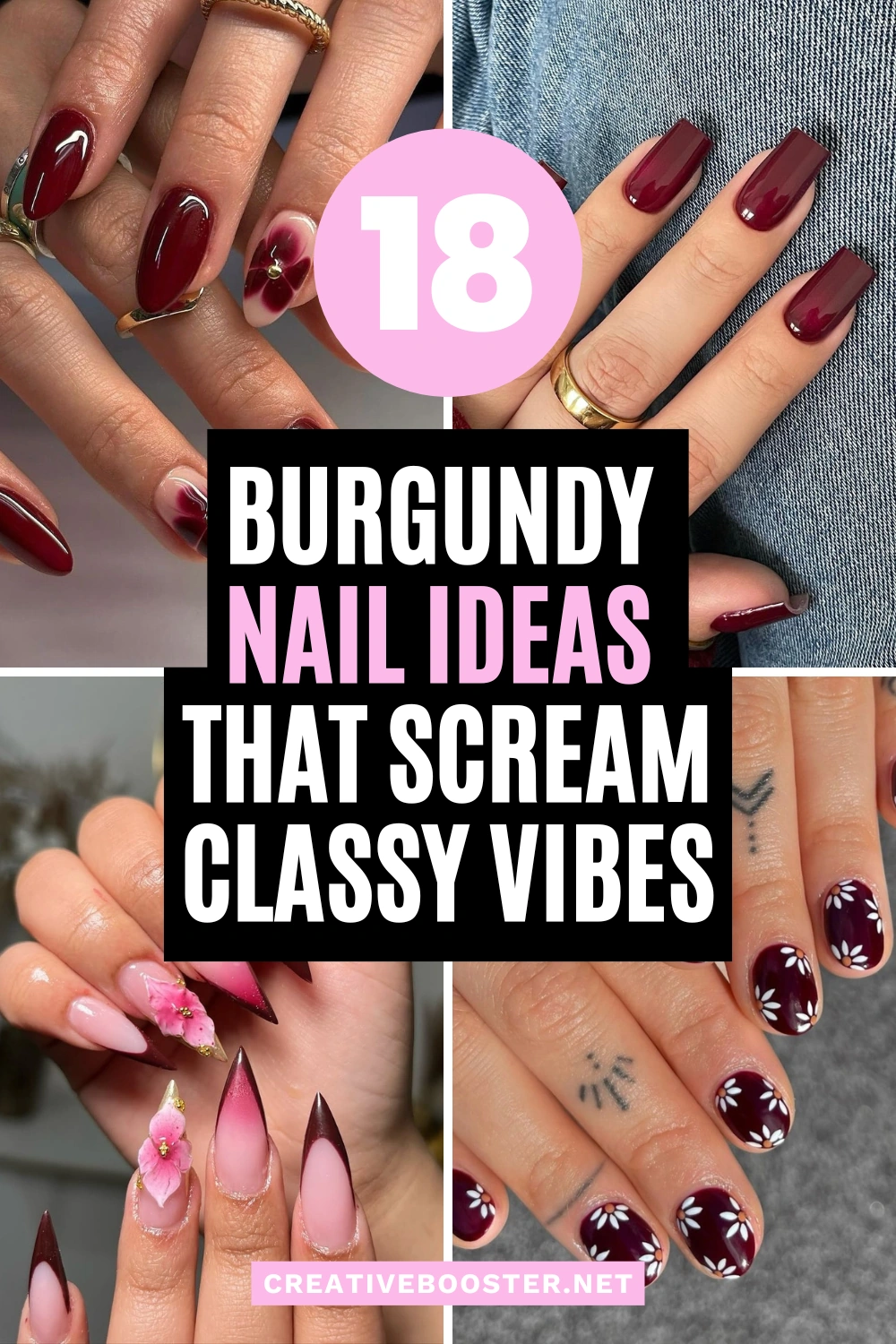 31 Stunning Maroon Nail Designs Sparkle Like Jewel