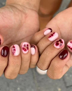 39 Effortless Maroon Short Nail 2025 Design Trend