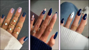 22 Minimalist Dark Blue Nails For Elegant Attention