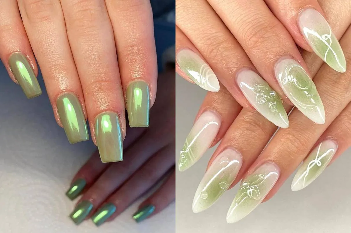 Nail Art Hijau Sage 2025