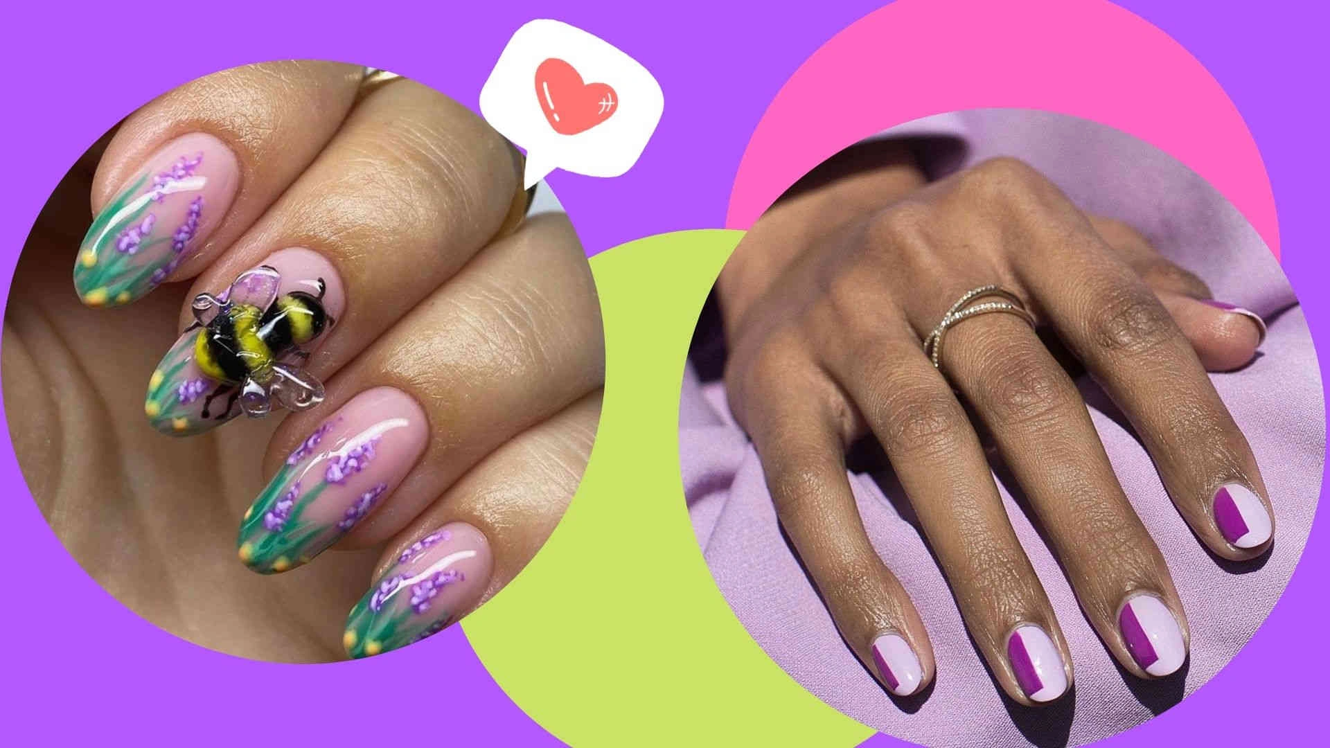 11 Stunning Nail Art Ungu