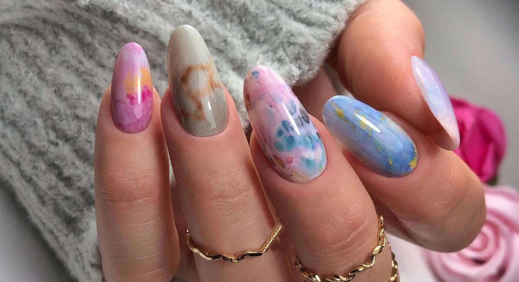 Nail Extension 2025 Airbrush Marble