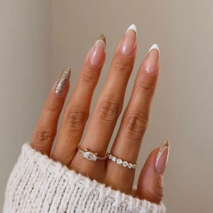 13 Stunning Nail French Style With Glitter Accents