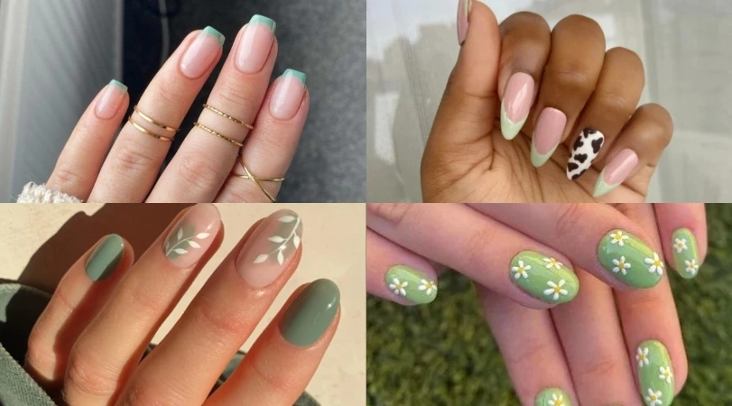 Nail Patterns Hijau Sage 2025