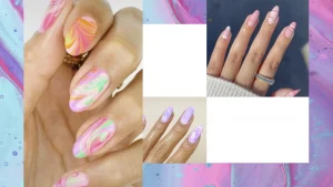 Nails With Marble Swirl Pattern: Chic Glam For Daily