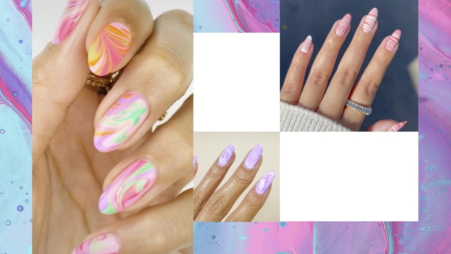 23 Bold Nails With Marble Swirl Pattern Dream Trend