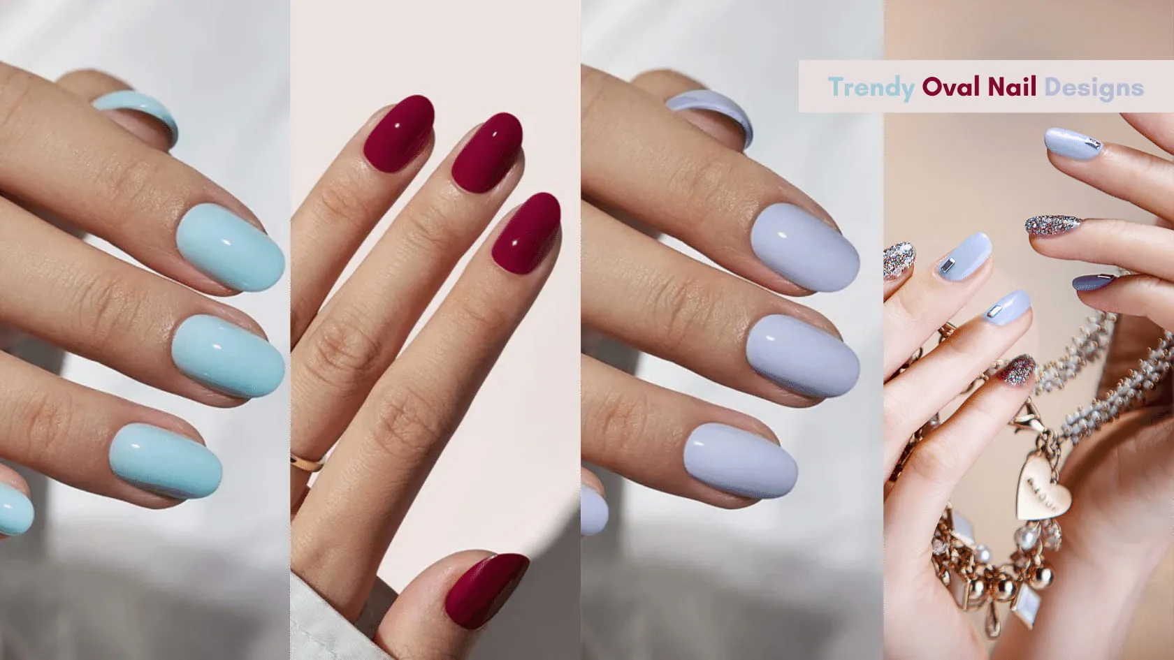 34 Elegant Oval Nail Designs For Formal Events: Shine