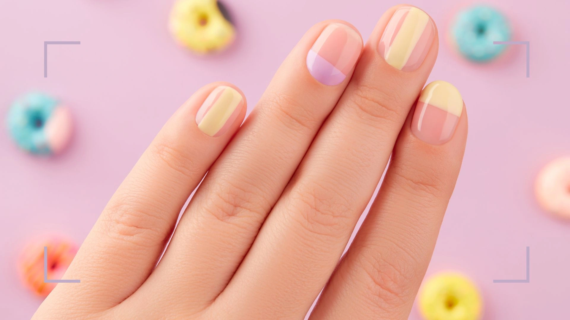 Pastel Natural Nail Length Gradient