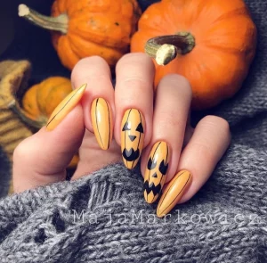 36 Trendy Pumpkin Themed Nails Fall 2025