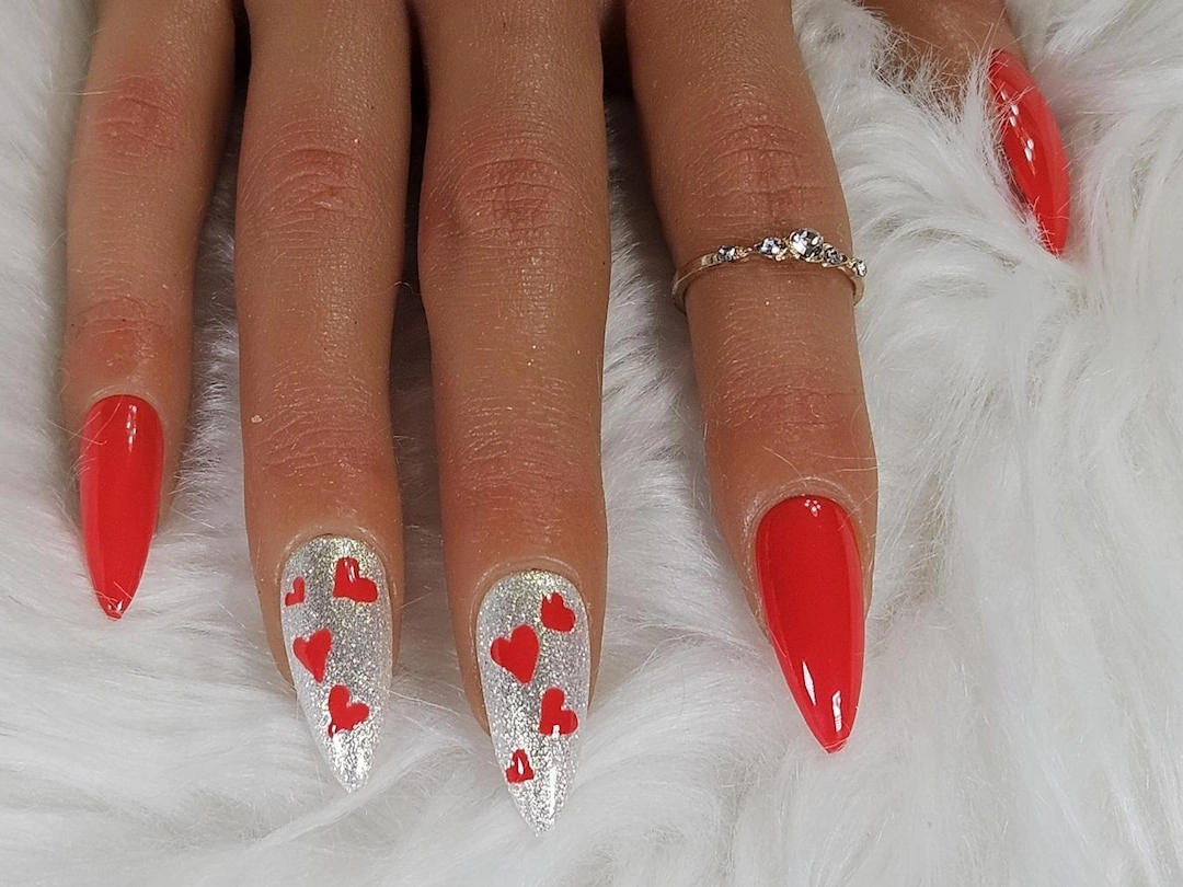 23 Majestic Red Heart Nail Designs 2025 Sparkling Love