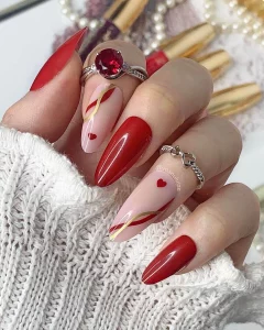 19 Red Nail Designs That Sparkle