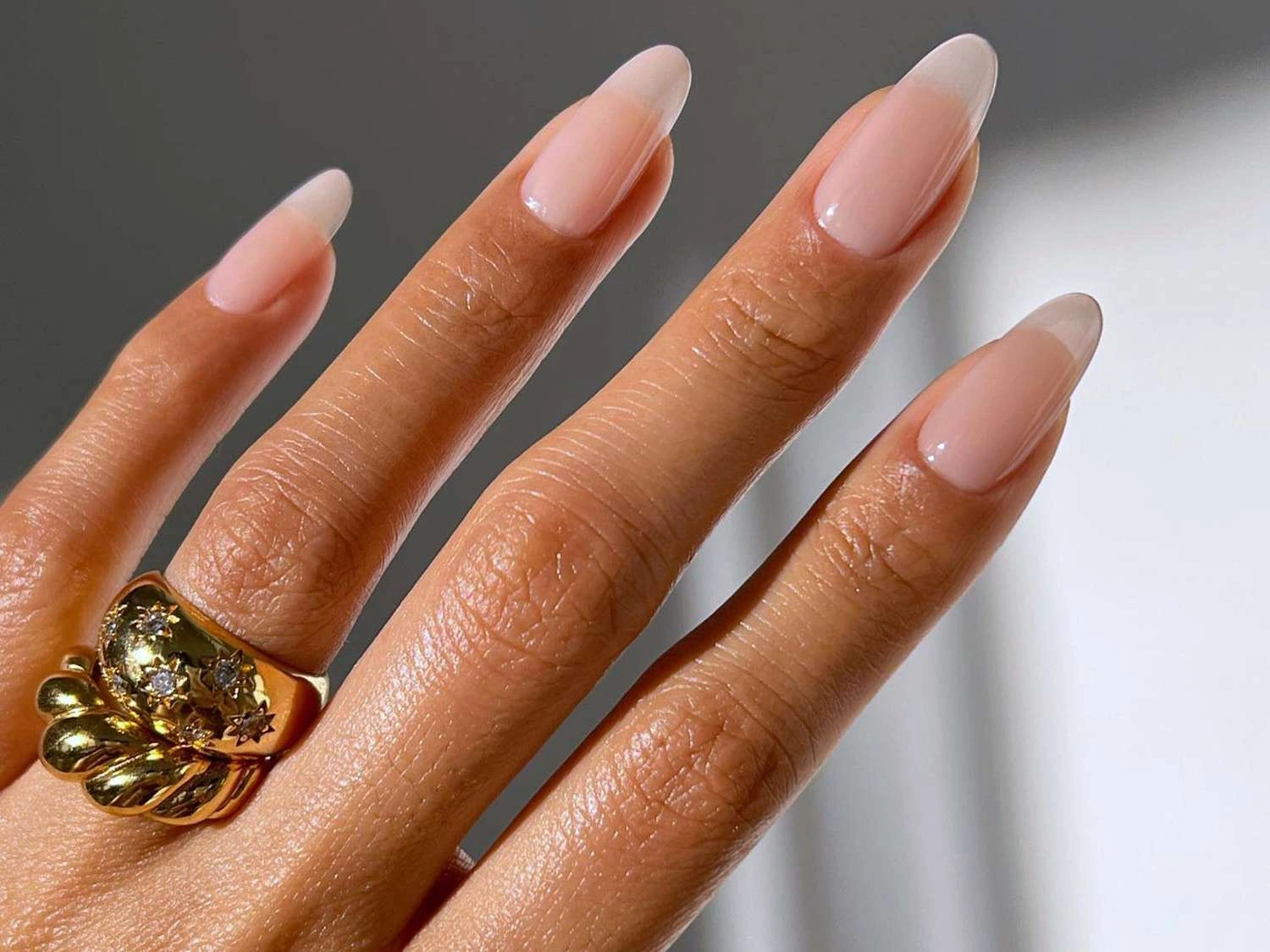 Seafoam Gloss Nude Nail Trend 2025