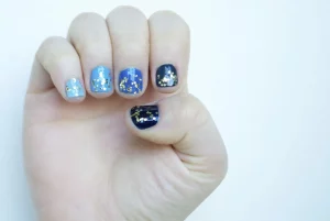 23 Short Blue 5 Gradient Nail Guide - Fresh Trend