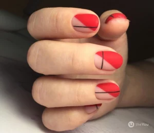 20 Stunning Short Red Nail Geometry For A Modern Look
