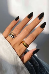 Simple Black Nail Design For Parties: Effortless Glam