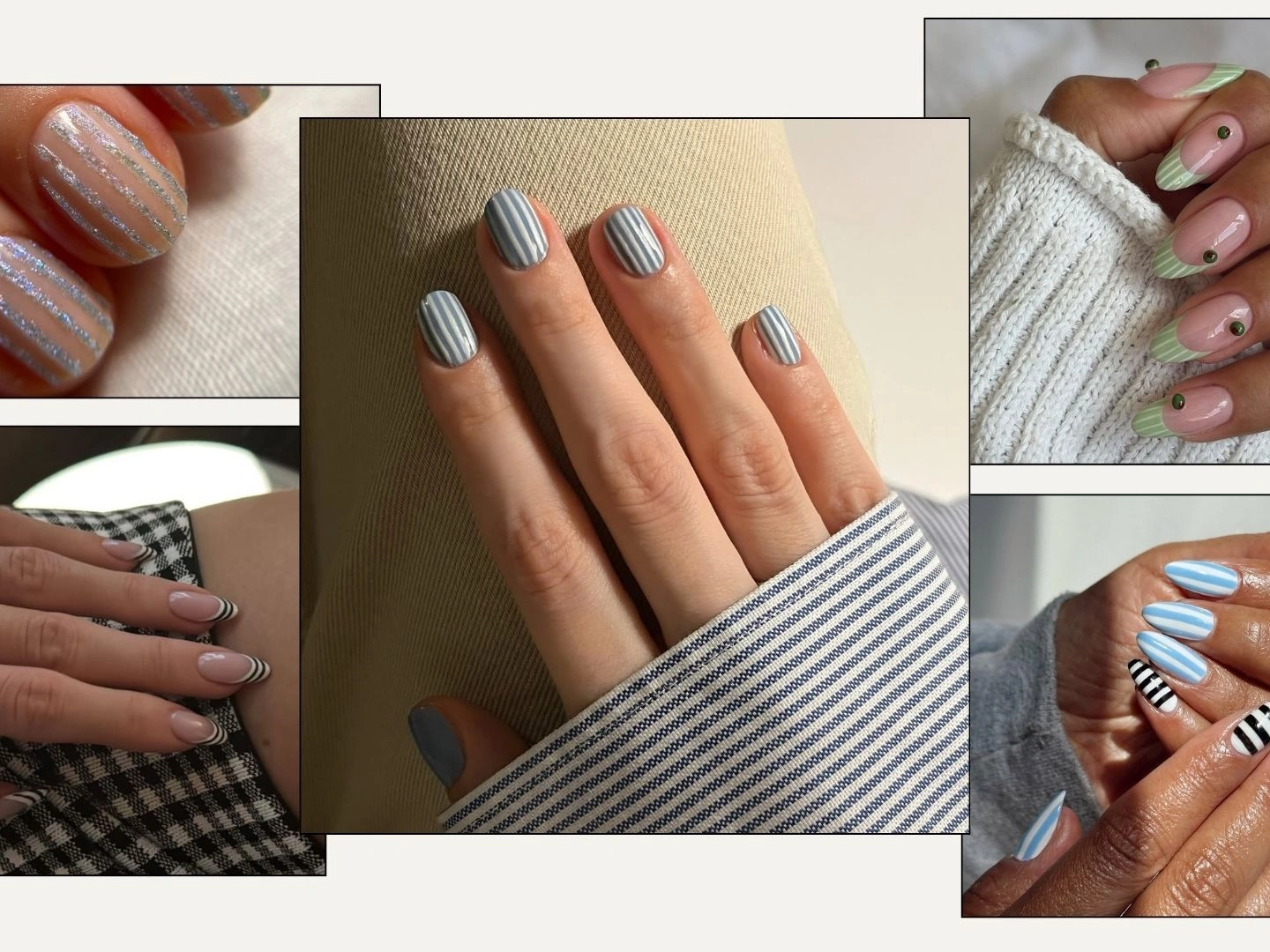 25 Elegant Simple Striped Nail Pattern Gleam Shine