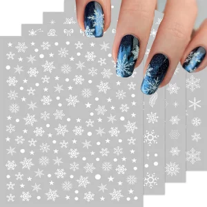 23 Snowflake Pattern On Nails 2025 Winter Elegance