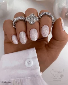 40 Keys To Sparkle Crystal Wedding Nails 2025