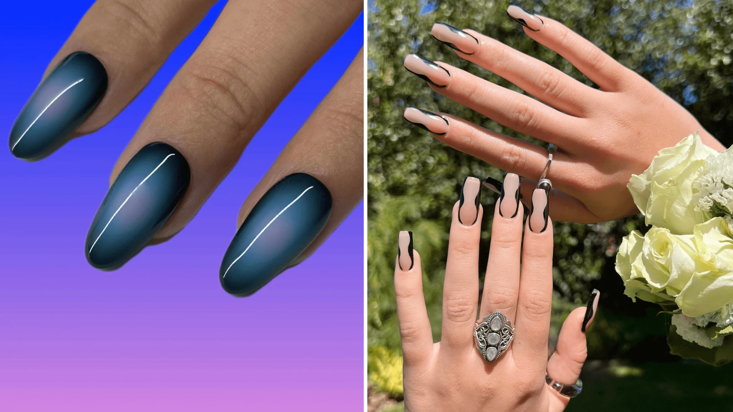 44 Chic Summer Nail 2025 Watercolor Ombre: Color Splash