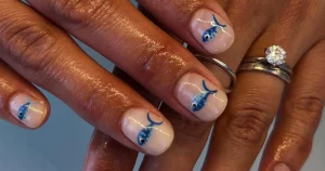 28 Summer Orange Nautical Stripe Nails: Coastal Charm