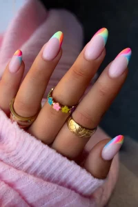 30 Fresh Pastel French Nail Overlay: New Spring Look