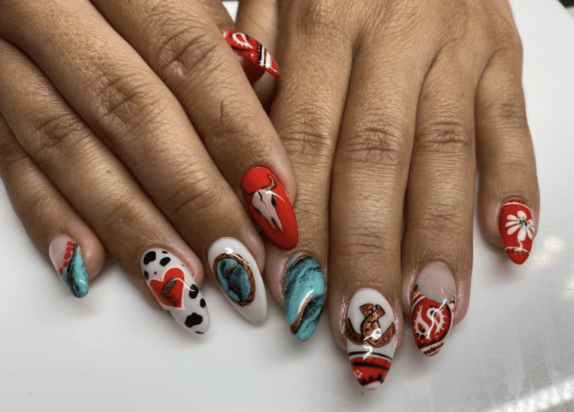 43 Bold Frontier Wild West Inspired Nails That Blaze