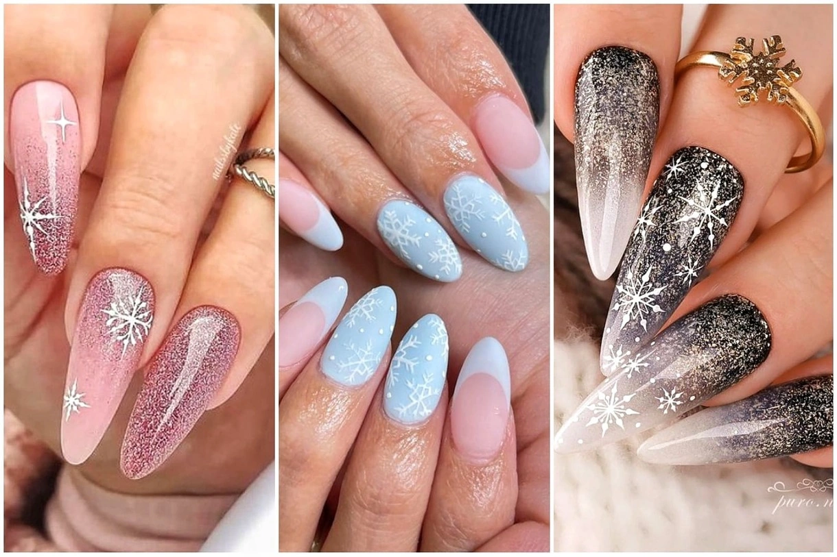 29 Chic Winter Weather Nail Design 2025: Snowy Glow
