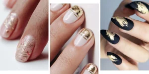 21 Trends In Gold Foil Pearl Nail Patterns 2025