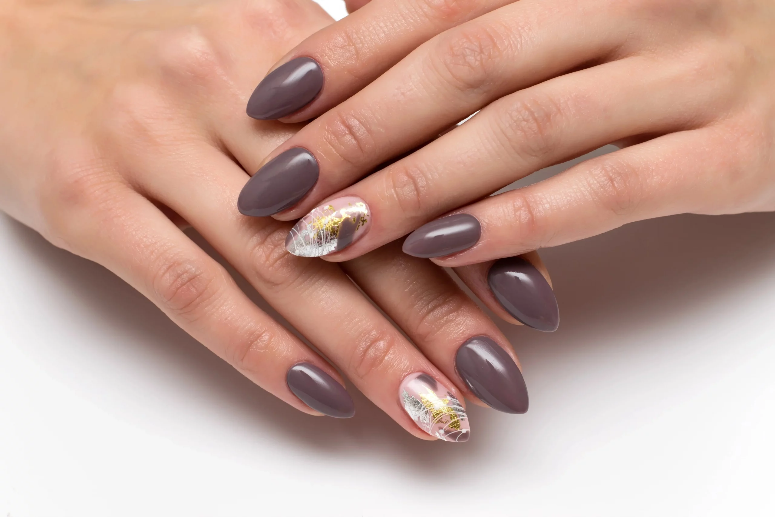 33 Effortless Simple Almond Nails With Abstract Touch