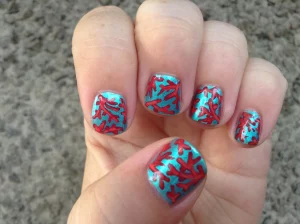 Tropical Reef Coral Nails Design: Brilliant Ocean Glow