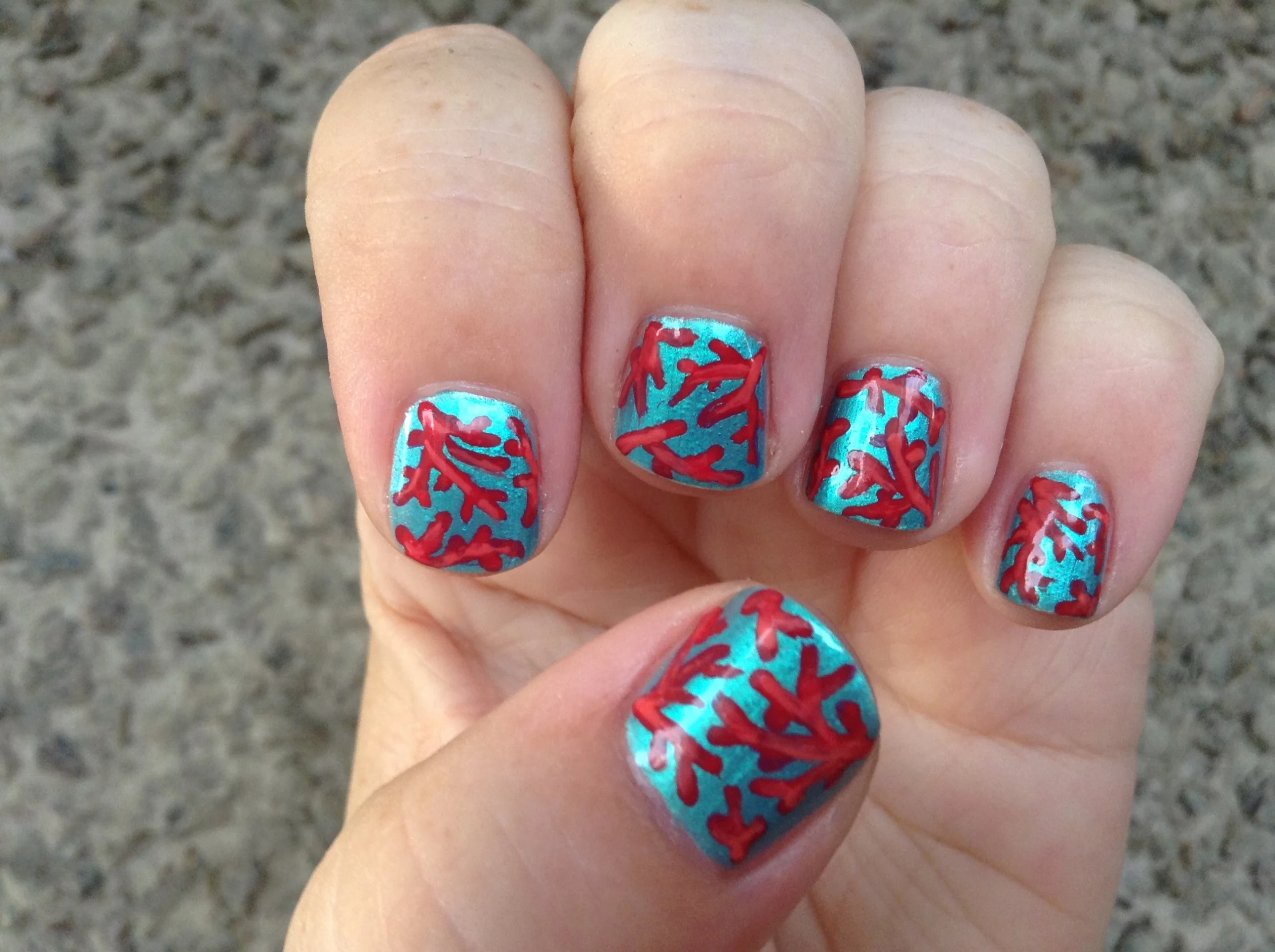 24 Oceanic Tropical Reef Coral Nails Design Splash
