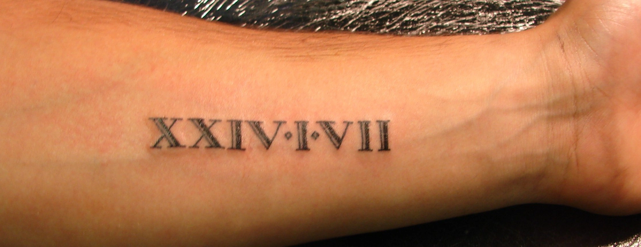 2007 In Roman Numerals Tattoo