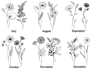 33 Timeless 3 Birth Month Flower Tattoo Ideas