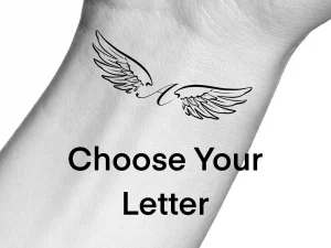 Stunning Angel Wing Tattoos With Initials For You