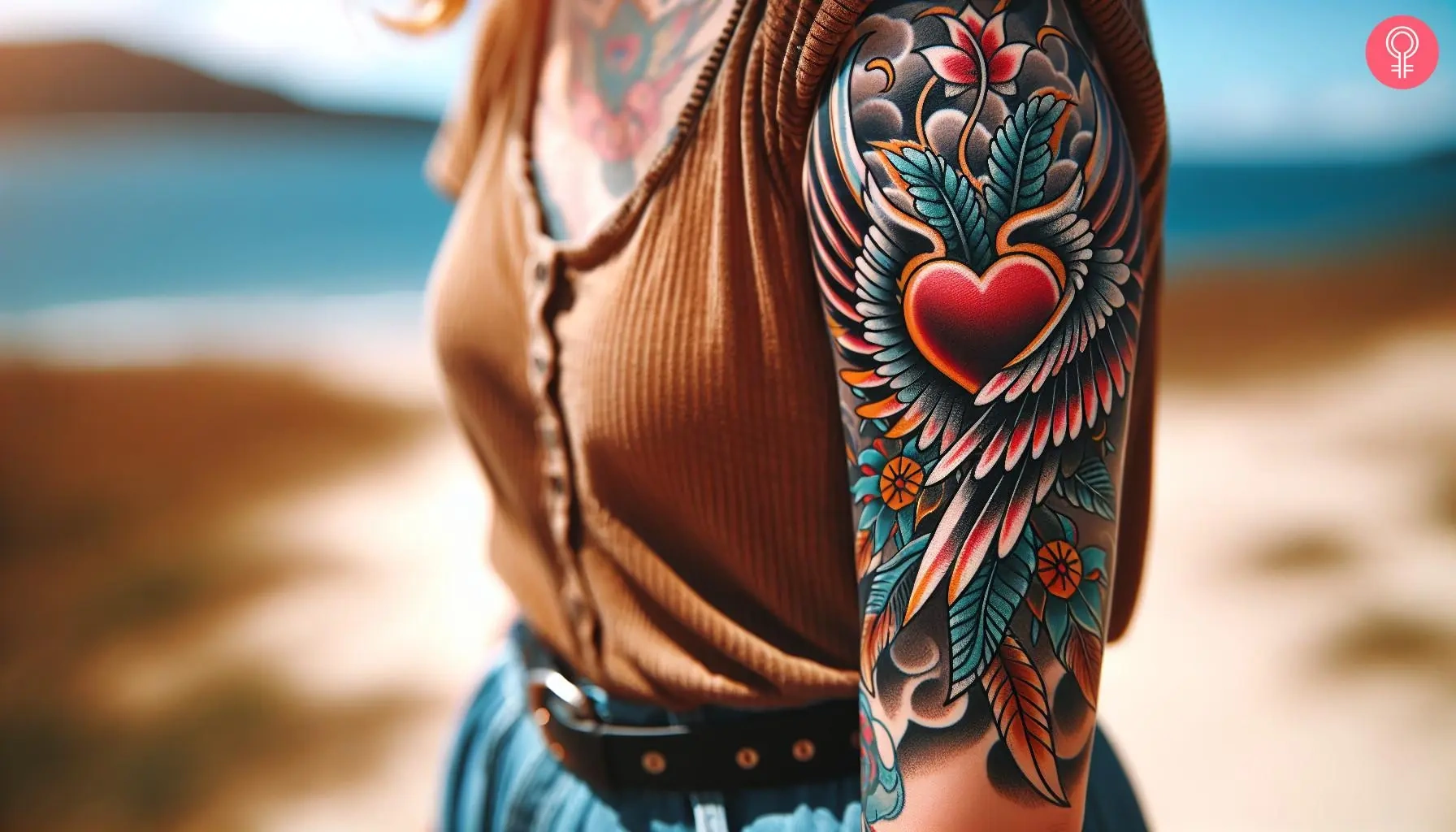 17 Elegant Angel Wings With Heart Tattoo: Soar High