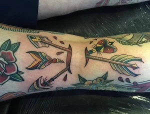 10 Arrow Through The Knee Tattoo Power