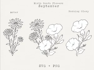 27 Fresh Ink: Aster And Morning Glory Tattoo