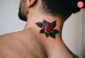 12 Inspiring Rose Neck Tattoos For Guys