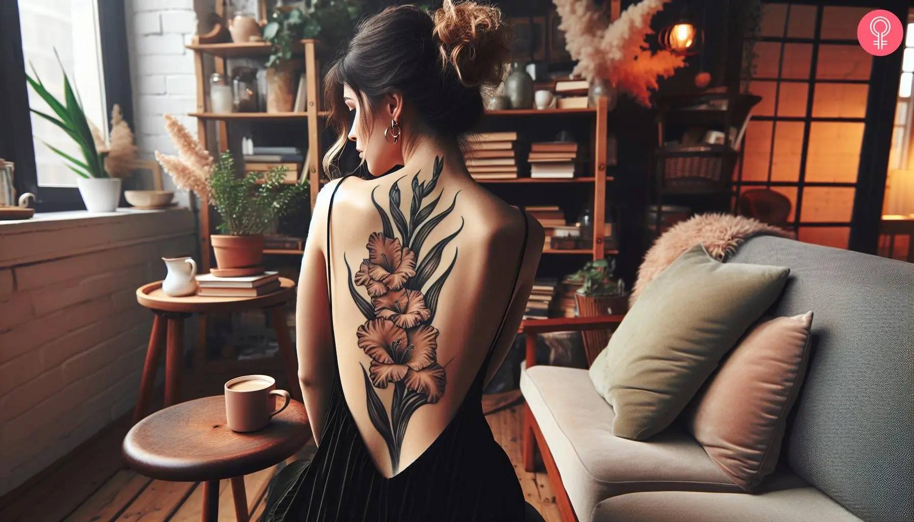 22 Radiant August Birth Flower Spine Tattoo: Ignite