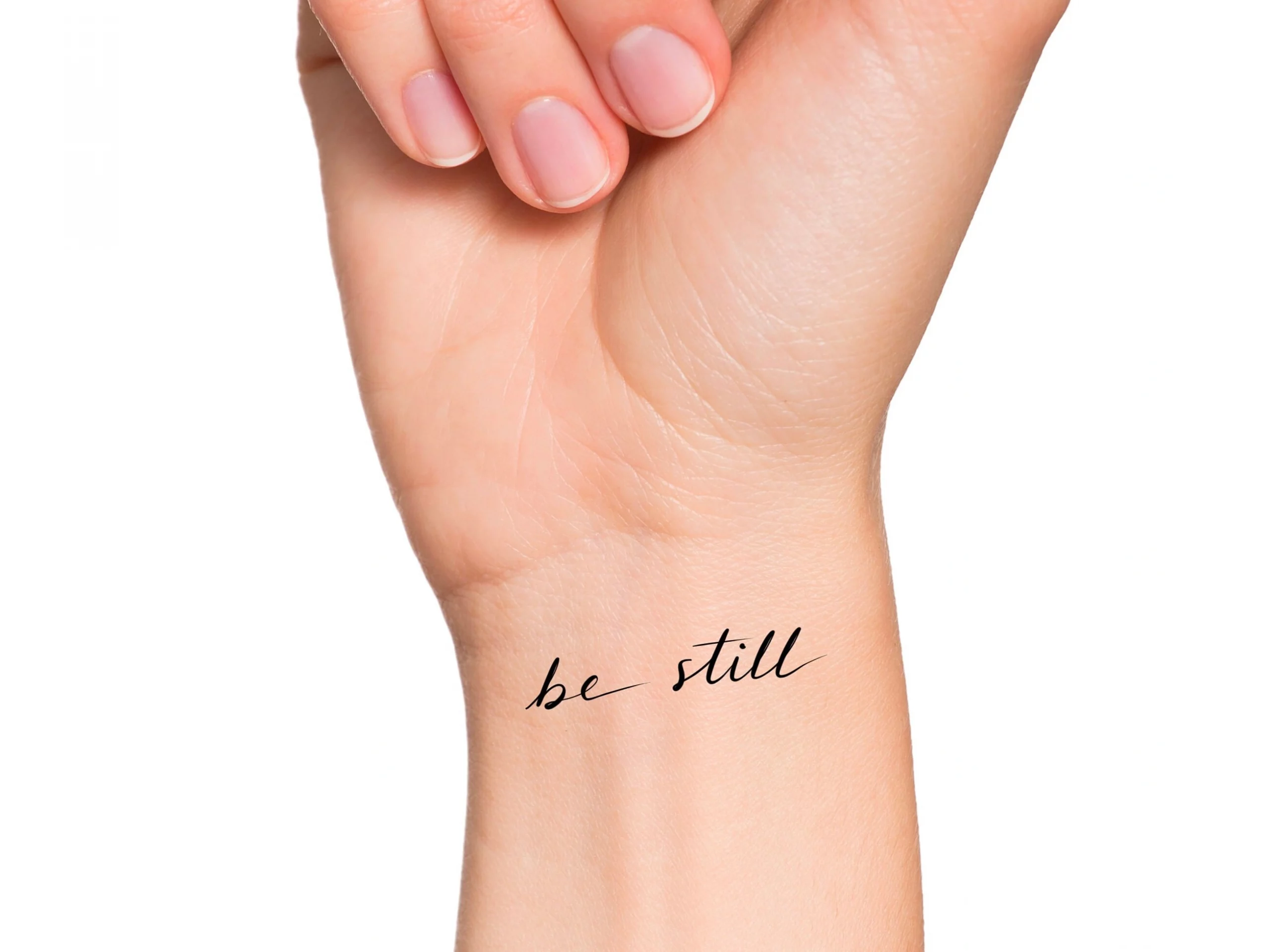 Be Still Tattoo With Flower