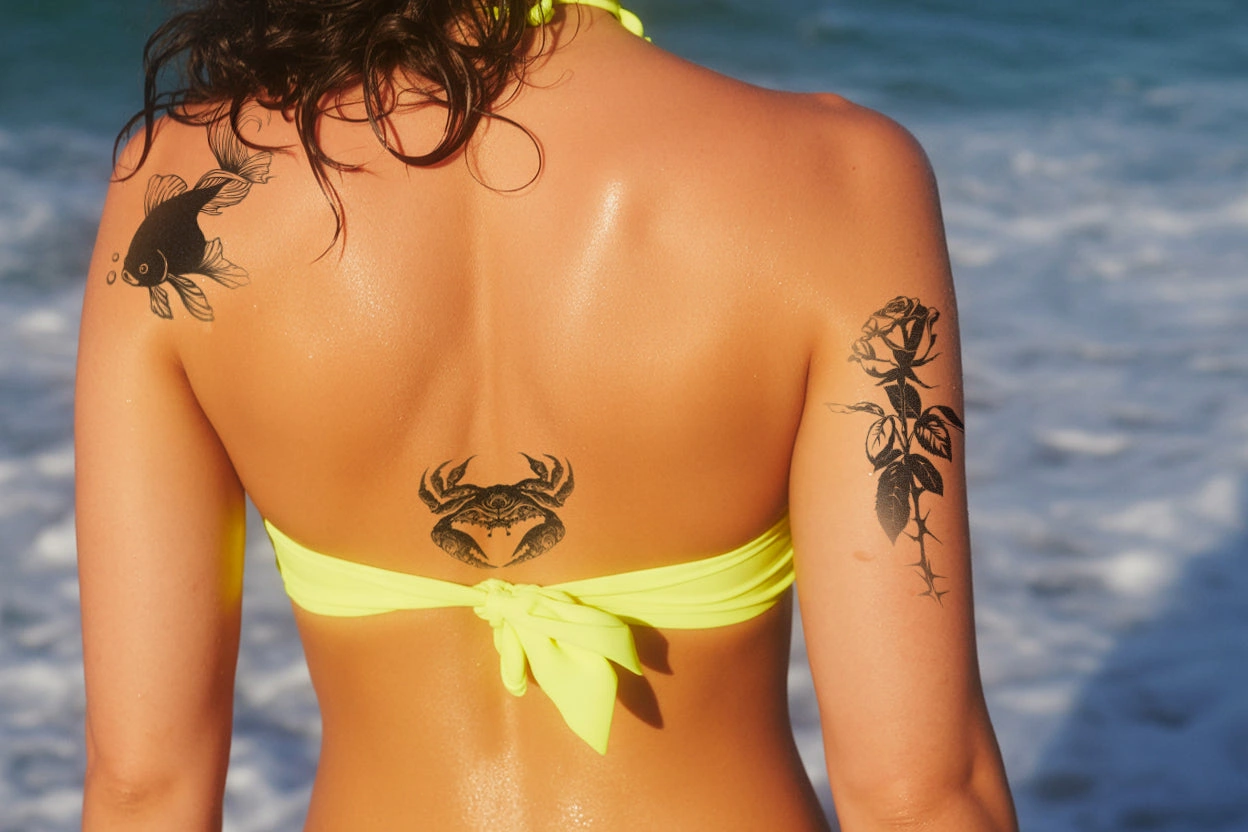 21 Elegant Beach Tattoo Ideas For Ladies: Ride The Wave