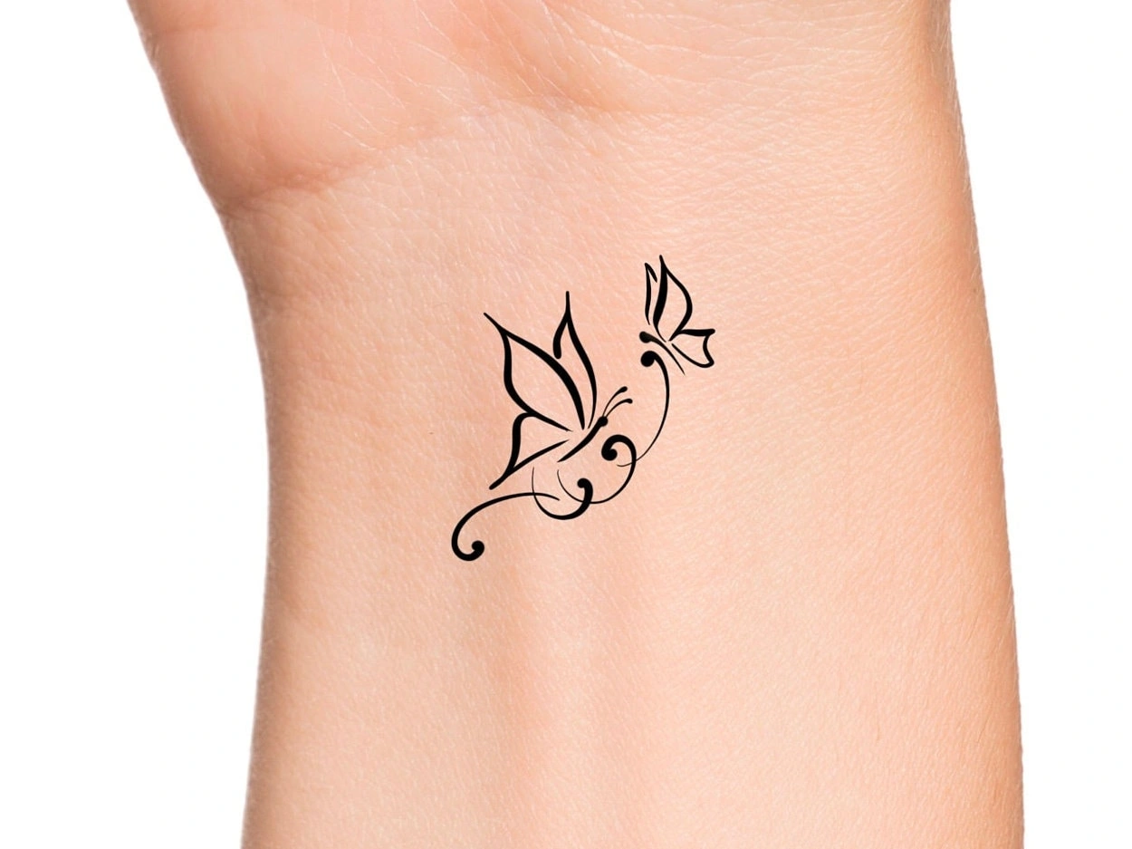 16 Elegant Mother Daughter Butterfly Tattoos: Eternal
