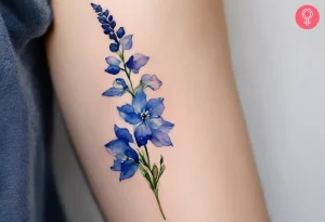 19 Stunning Birth Flower Tattoo Designs Delphinium For July