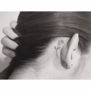 Birth Year Tattoo Behind Ear: A Quiet Personal Mark