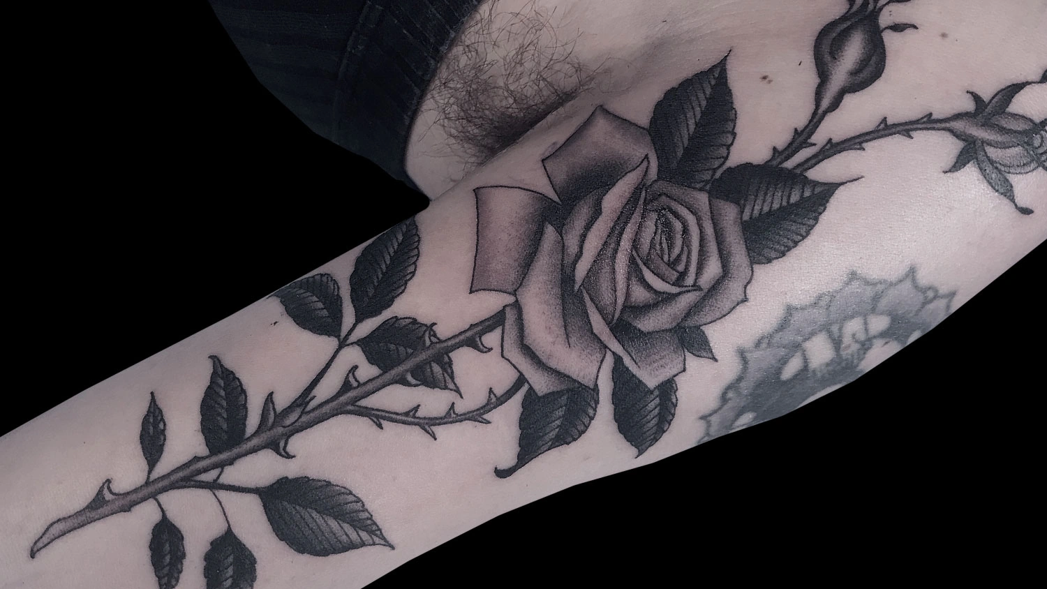 37 Elegant Black And Grey Rose Tattoo Designs Refined