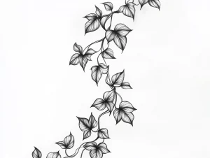 23 Stunning Black And White Flower Vine Tattoo Ideas
