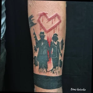 11 Bold Bonnie And Clyde Couple Tattoos Ideas