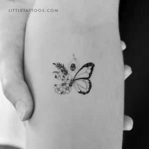 25 Trendy Butterfly And Flower Tattoo Designs